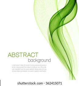 Abstract green wavy background