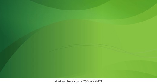 Linhas curvas de fundo ondulado verde abstrato com tema moderno.