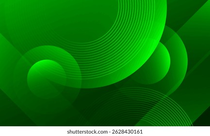 Projeto de fundo ondulado verde abstrato. Ilustração vetorial