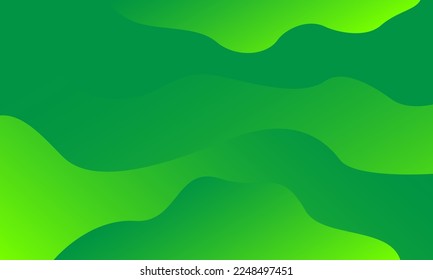Abstract green wavy background. Dynamic shapes composition. Eps10 vector