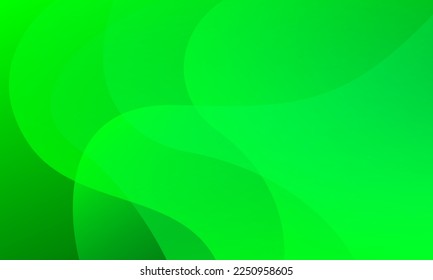 Abstract green wavy background. Dynamic shapes composition. Vector illustration