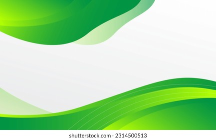 Abstract green wavy background. Dynamic shapes composition. Eps10 vector