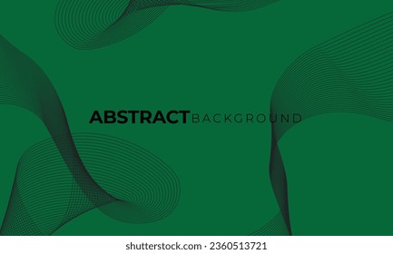 abstract green wavy background with dynamic linear waves in black.  Ideal for sale banners, wallpaper, brochures, landing pages.  background, abstract, green, vector, graphic