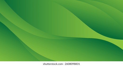 Abstract green wavy background. EPS 10 vector illustration
