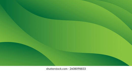 Abstract green wavy background. EPS 10 vector illustration