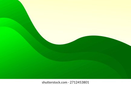 Fundo ondulado verde abstrato. Vetor Eps10