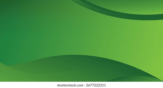 Abstract green wavy background. Flayer, Banner . 