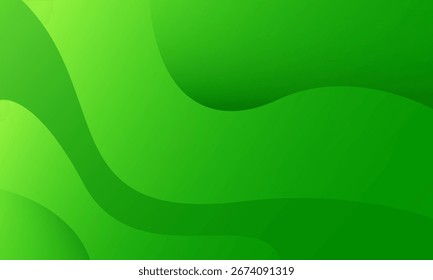 Fundo ondulado verde abstrato. Composição em formas fluidas. Vetor Eps10