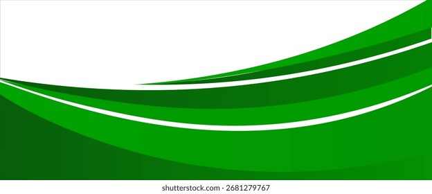Abstract green wavy background. Graphic design banner pattern background template. dynamic curve shape design. vector illustration