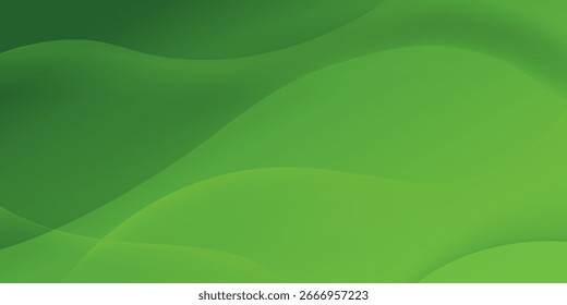 Fondo ondulado verde Abstractas. Ilustración vectorial moderna EPS 10