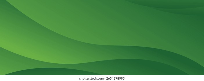 Abstract green wavy background. presentation in poster, eps10