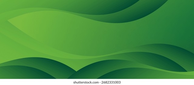 Fundo ondulado verde abstrato. apresentação, texturas, capa e eps10, web,