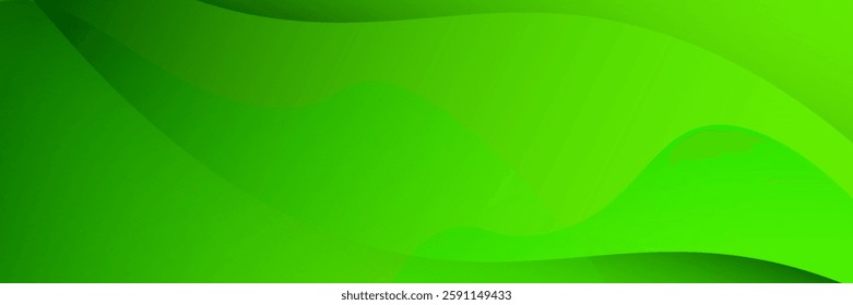 Abstract green wavy background. Suit for booklet, brochure, banner, poster, website, flyer, cover, corporate, backdrop. Vector illustration