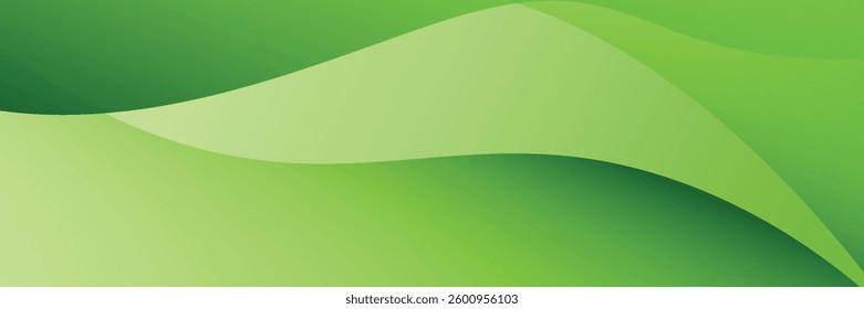 Abstract green wavy background. Suit for booklet, brochure, banner, poster, website, flyer, cover, corporate, backdrop. Vector illustration