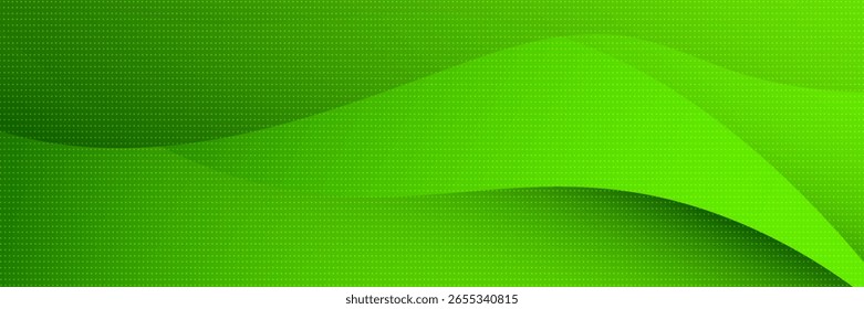 Abstract green wavy background. Suit for booklet, brochure, banner, poster, website, flyer, cover, corporate, backdrop. Vector illustration