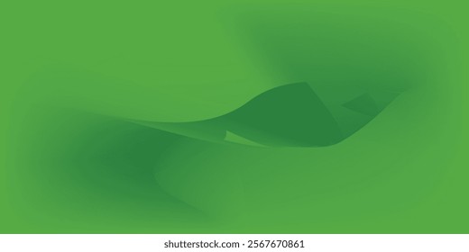 Abstract green wavy background. Vector