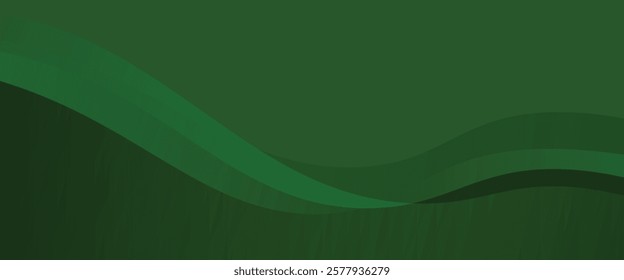 Abstract green wavy background. Vector EPS 10