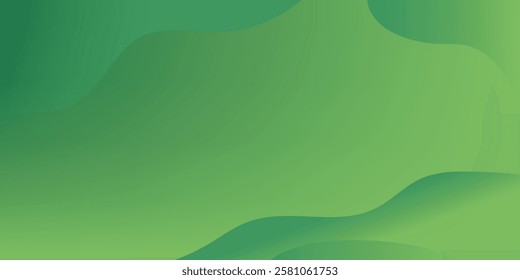 Abstract green wavy background. Vector EPS 10
