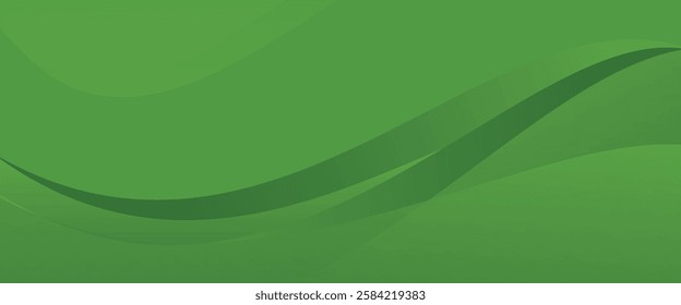 Abstract green wavy background. Vector EPS 10