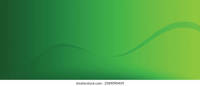 Abstract green wavy background. Vector EPS 10