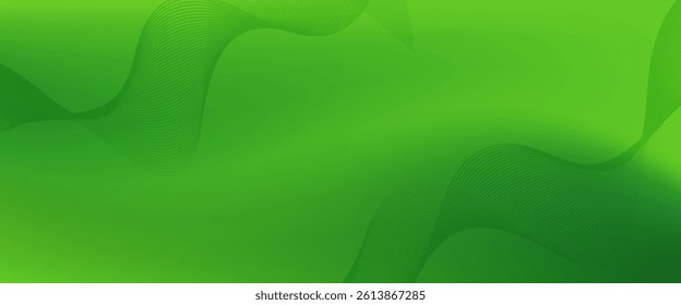 Abstract green wavy background. Vector EPS 10