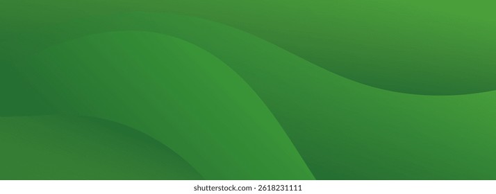 Abstract green wavy background. Vector