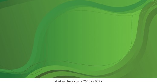 Fundo ondulado verde abstrato. Vetor EPS 10