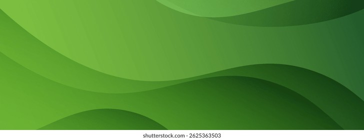 Abstract green wavy background. Vector EPS 10