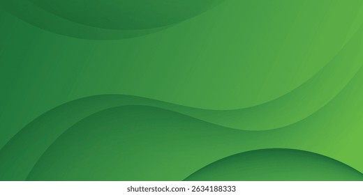 Abstract green wavy background. Vector EPS 10