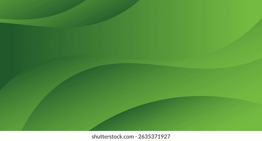 Abstract green wavy background. Vector EPS 10