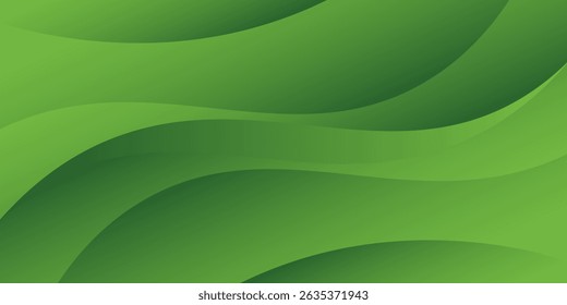 Abstract green wavy background. Vector EPS 10