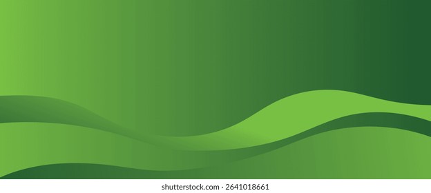 Abstract green wavy background. Vector EPS 01