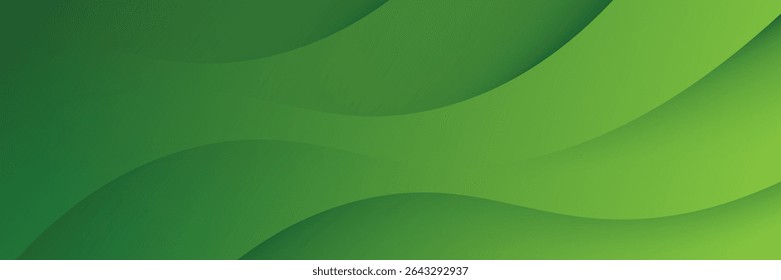 Abstract green wavy background. Vector