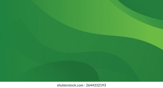 Abstract green wavy background. Vector EPS 10
