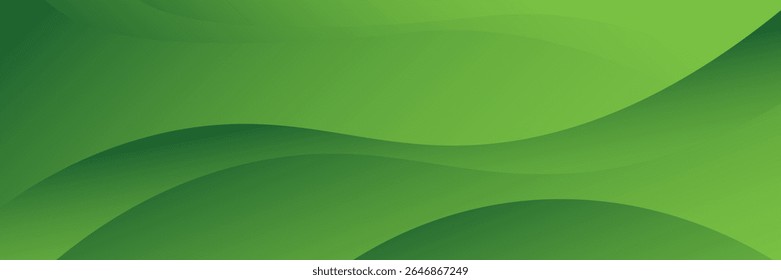 Abstract green wavy background. vector illustration