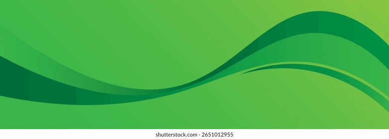 Abstract green wavy background. Vector EPS 10