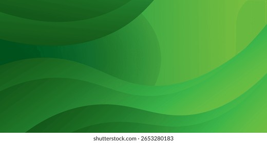Fundo ondulado verde abstrato. Vetor EPS 10