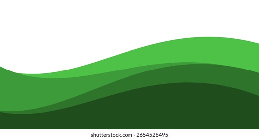 Abstract green wavy background. Vector EPS 10