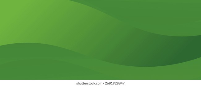 Abstract green wavy background. Vector etc
