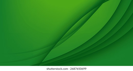 Abstract green wavy background. Vector EPS 10