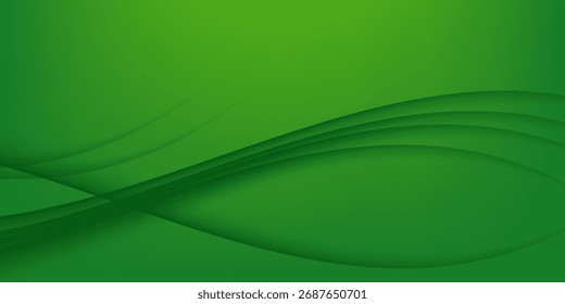 Abstract green wavy background. Vector EPS 10
