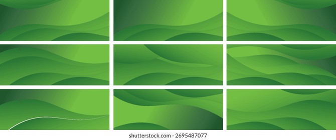 Fundo ondulado verde abstrato. Vetor EPS 10