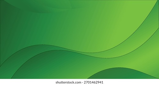 Abstract green wavy background. Vector EPS 10