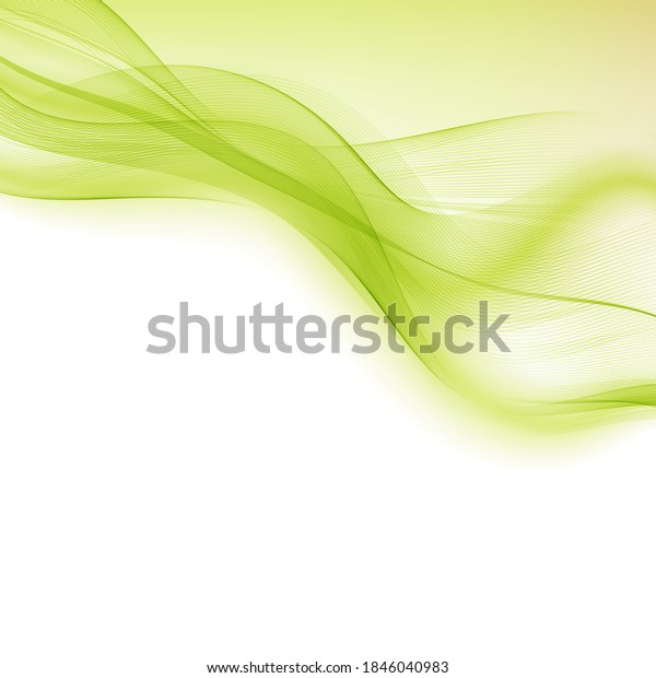 Abstract Green Wavy Background Green Waves Stock Vector Royalty Free