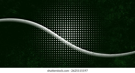 Fondo ondulado verde Abstractas con línea blanca . Vector EPS 10