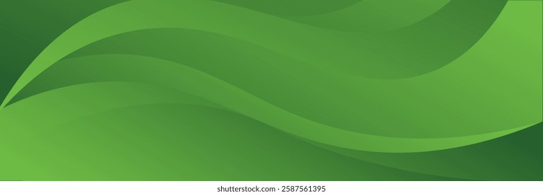 Abstract green wavy background.modern eps10
