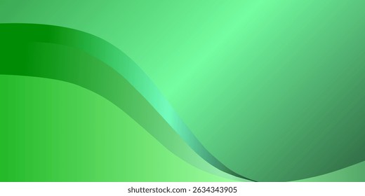 Abstract green wavy background.modern vector