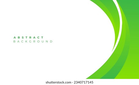 Abstract green wavy business background. Vector illustration