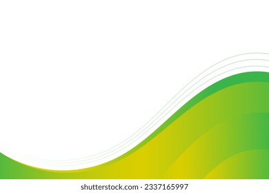 Abstract green wavy business style background. Vector illustration