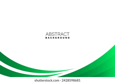 Abstract green wavy business style background. Vector illustration